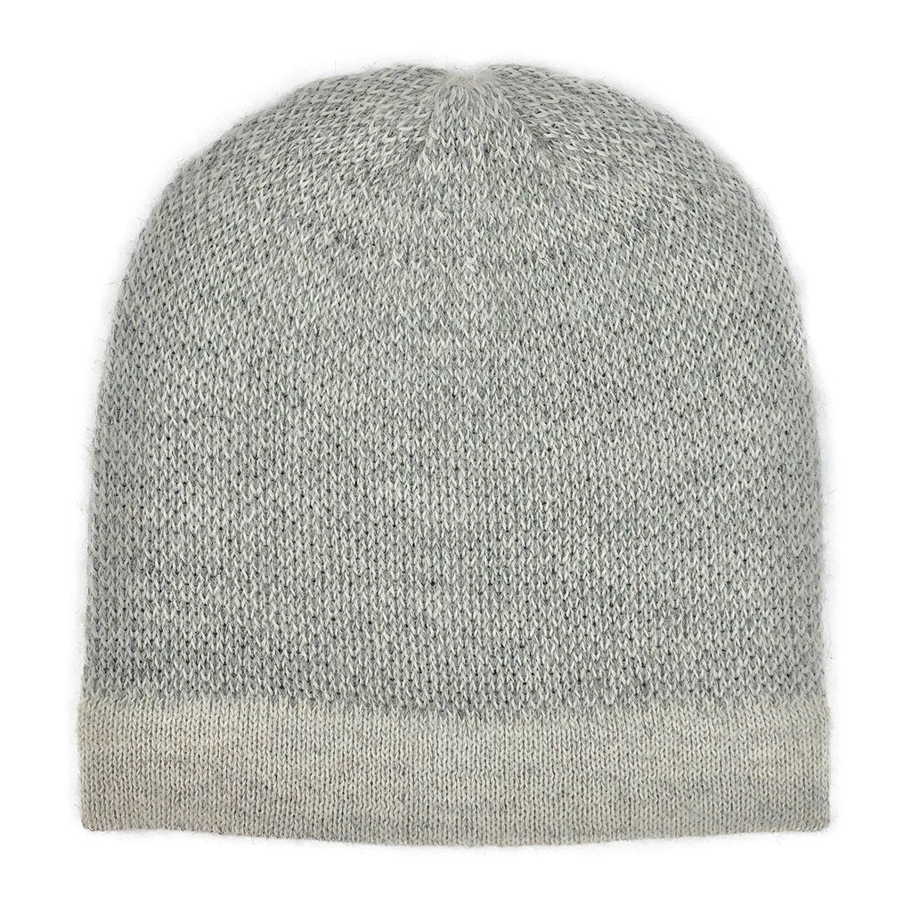 Gray Interwoven Alpaca Beanie by SLATE + SALT - Sumiye Co