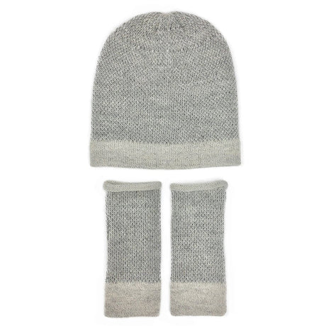 Gray Interwoven Alpaca Beanie by SLATE + SALT - Sumiye Co