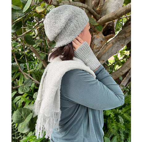 Gray Loop Knit Alpaca Scarf by SLATE + SALT - Sumiye Co