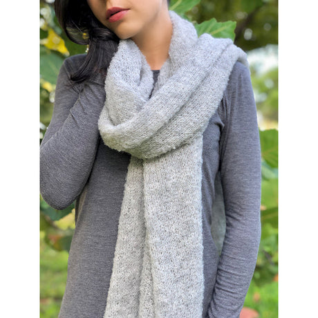 Gray Ultra Plush Alpaca Scarf by SLATE + SALT - Sumiye Co
