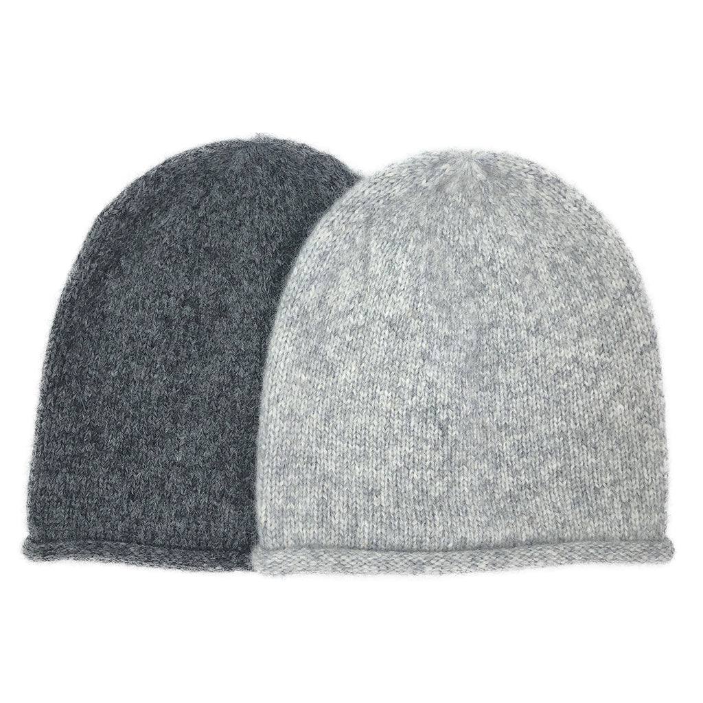 Gray Essential Knit Alpaca Beanie by SLATE + SALT - Sumiye Co