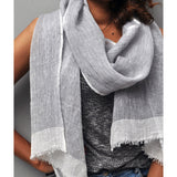Gauze Linen Two Tone Scarf by SLATE + SALT - Sumiye Co