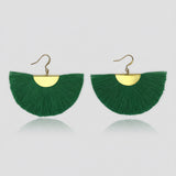 Half Moon Fan Earrings-7