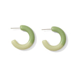 Mint Green Ombre Hoop Earrings-0