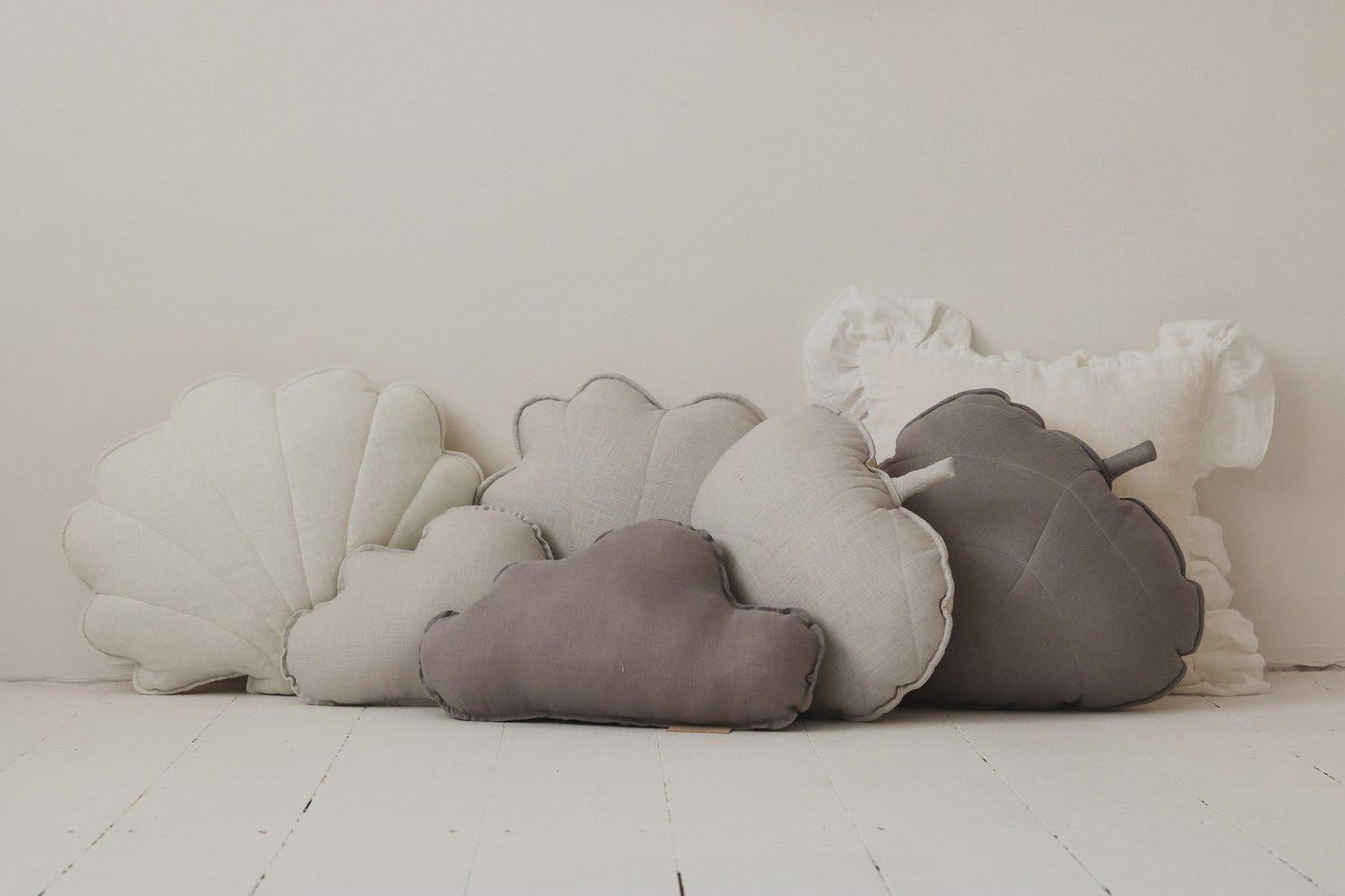 Cloud Pillow Linen “Grey” Cloud Pillow | Kids Room & Nursery Decor