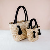 Handbags - Black Modern Straw Tote with Cord Handles - Classic Tote Bags | LIKHA - LIKHÂ