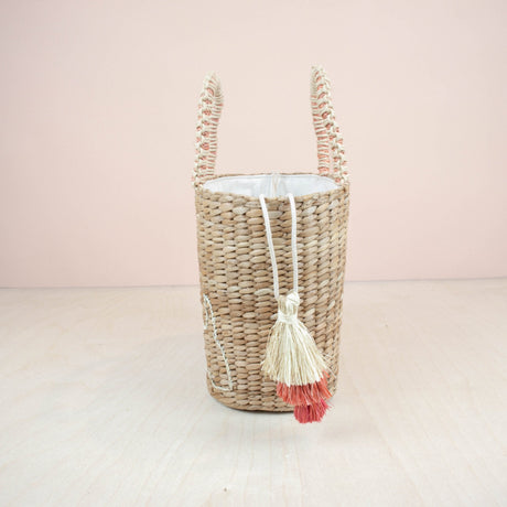 Handbags - Mini Straw Tote Bag with Embroidered Westie - Woven Handbag | LIKHA - LIKHÂ