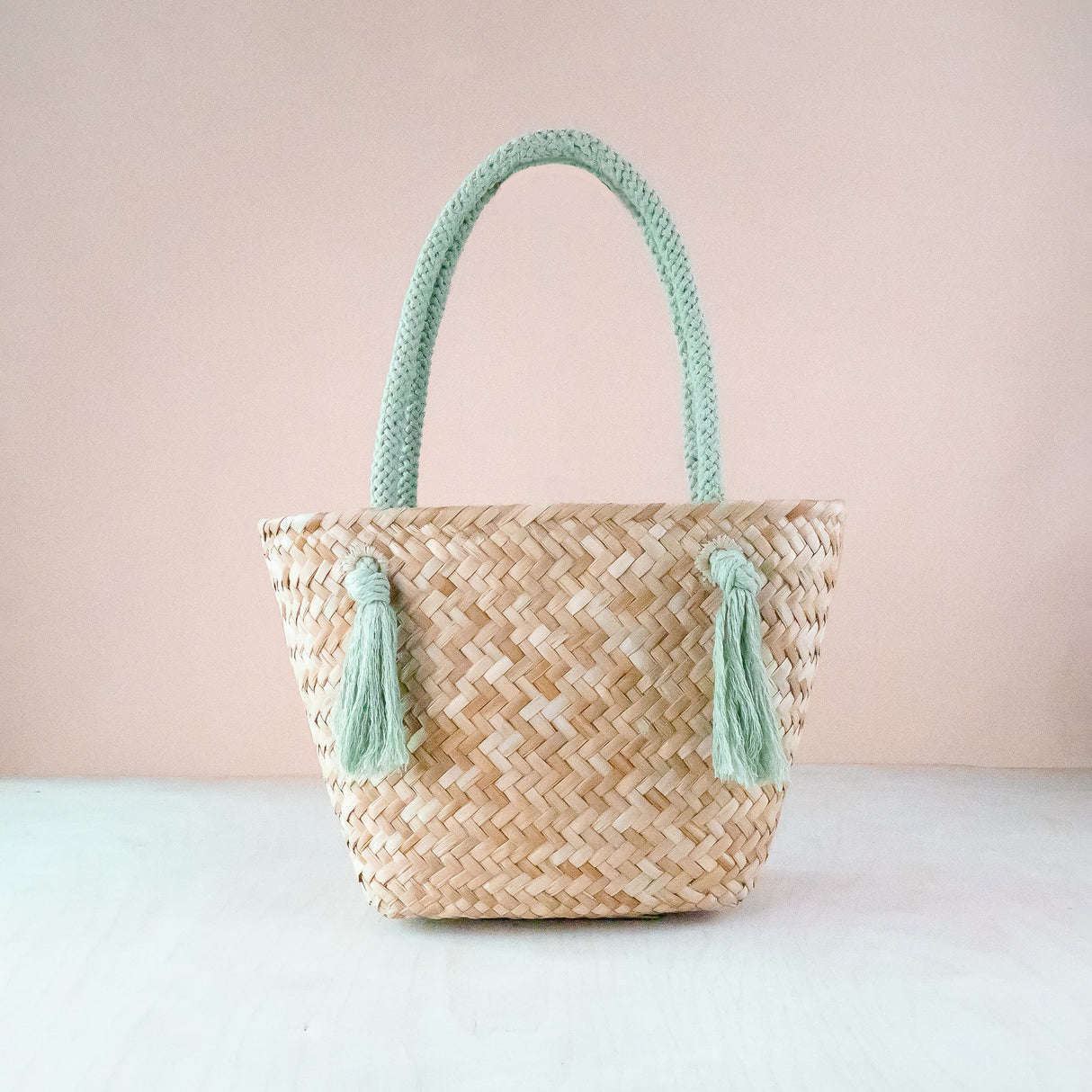 Handbags - Sage Seagrass Tote Bag with Wrapped Handles - Market Tote | LIKHA - LIKHÂ