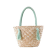 Sage Seagrass Tote Bag with Wrapped Handles - Market Tote - Sumiye Co