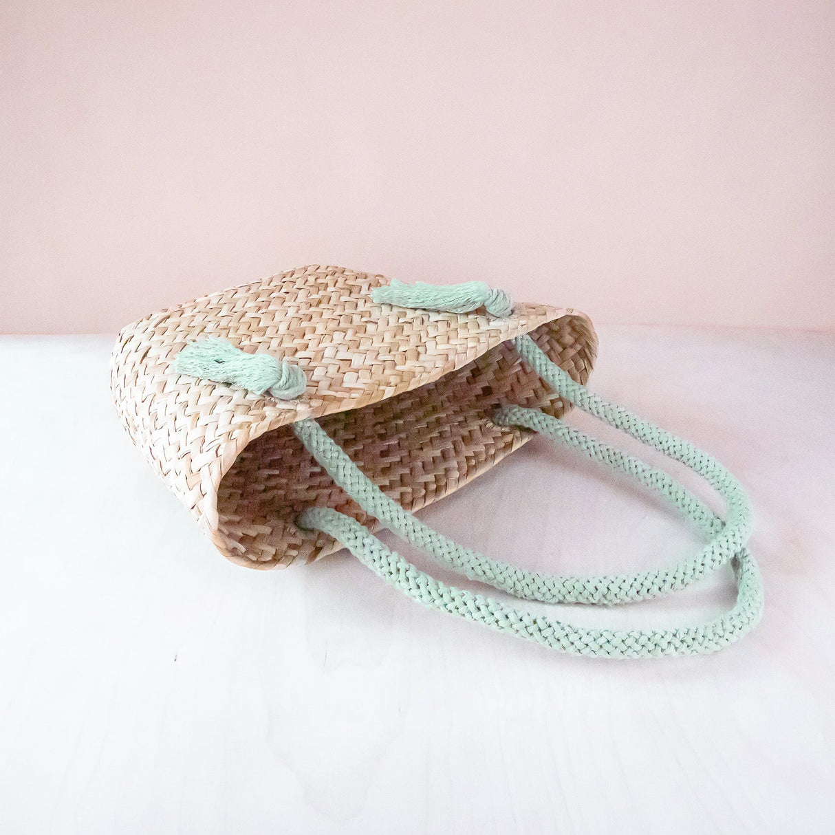 Handbags - Sage Seagrass Tote Bag with Wrapped Handles - Market Tote | LIKHA - LIKHÂ