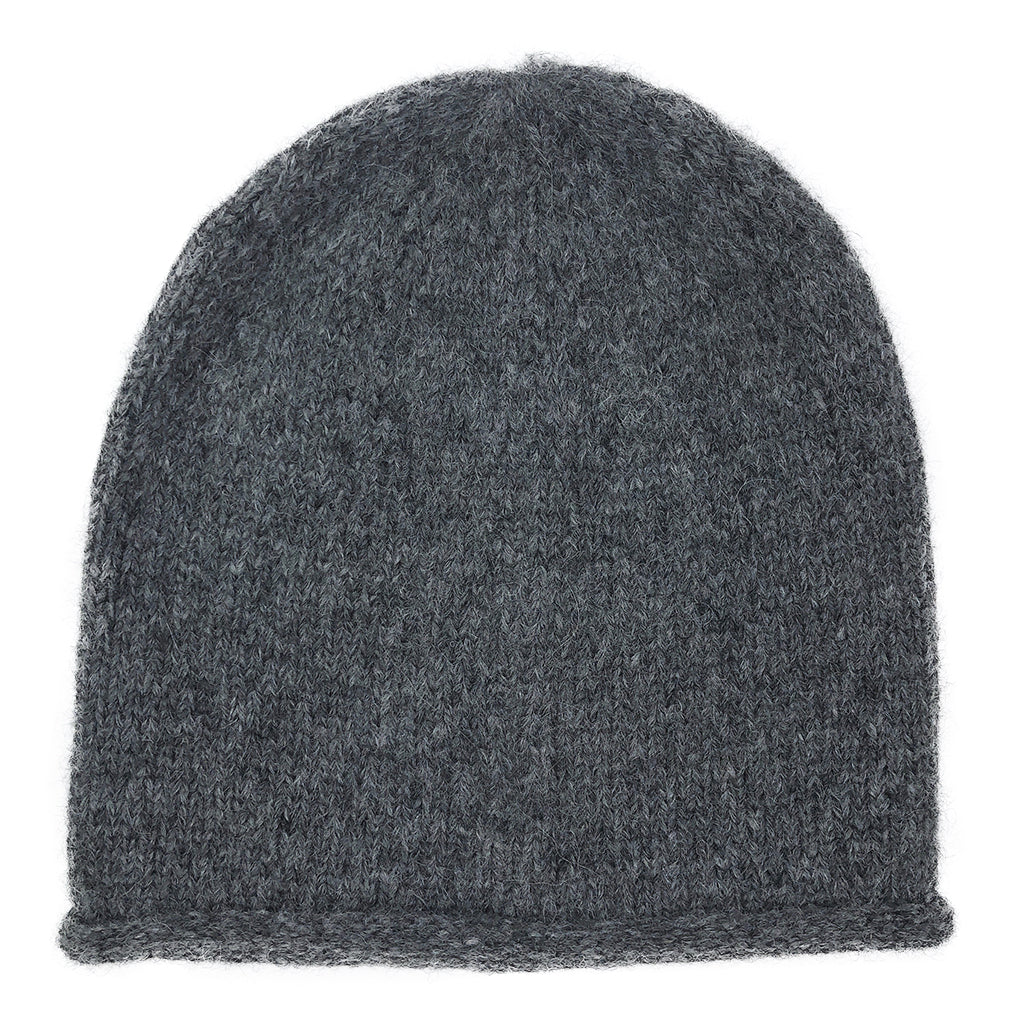 Charcoal Essential Knit Alpaca Beanie by SLATE + SALT - Sumiye Co