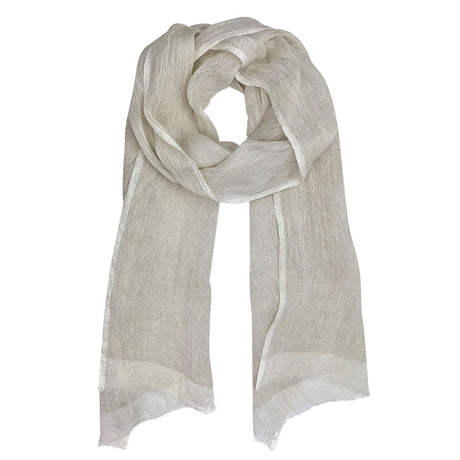 Gauze Linen Two Tone Scarf by SLATE + SALT - Sumiye Co