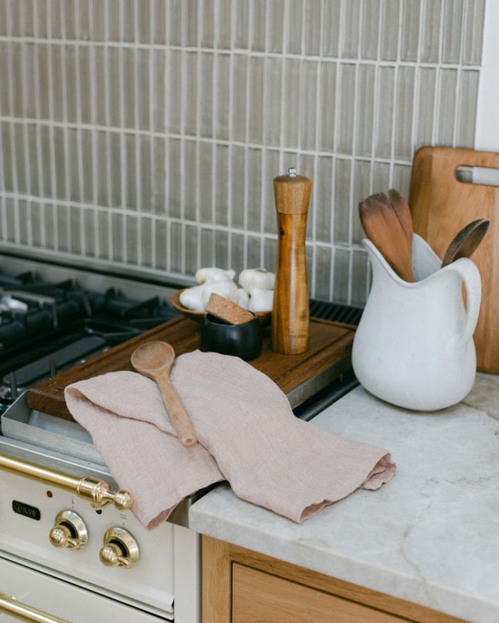 Stone Washed Linen Tea Towels