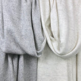 Gray Herringbone Cashmere Scarf by SLATE + SALT - Sumiye Co