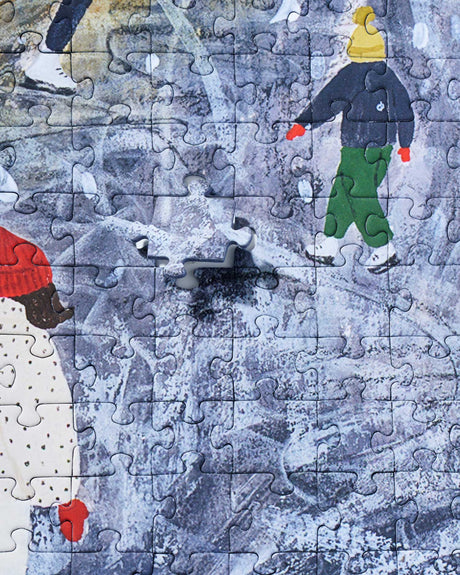 Ice Skating on the Canal 1000 Piece Puzzle | Artist Rachel Victoria Hillis - Sumiye Co