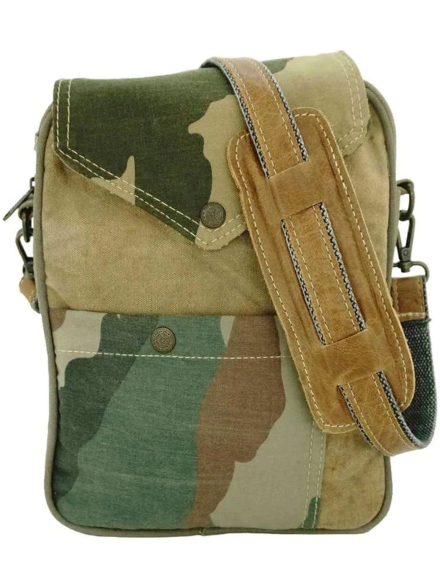 Crossbody Bag | Recycled Military Tent Camouflage - Sumiye Co