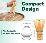 Clear Matcha Whisk Holder - Glass Chasen Holder - Matcha Accessories - Matcha Whisk Chasen Stand