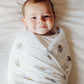 ORGANIC SWADDLE - MAGICAL FEATHERS-1