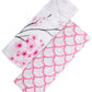ORGANIC SWADDLE SET - SAKURA (Cherry Blossom + Pink Stripe)-0