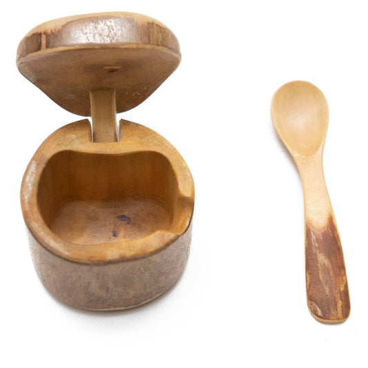 Coffeewood Mini Salt Box and Spoon - Sumiye Co
