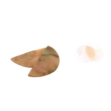 Half Moon shaped earrings on a white background
