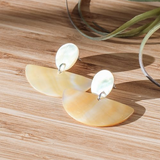 Geometric Mother of Pearl Earrings