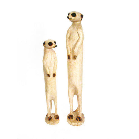 Hand Carved Standing Meerkat - Sumiye Co