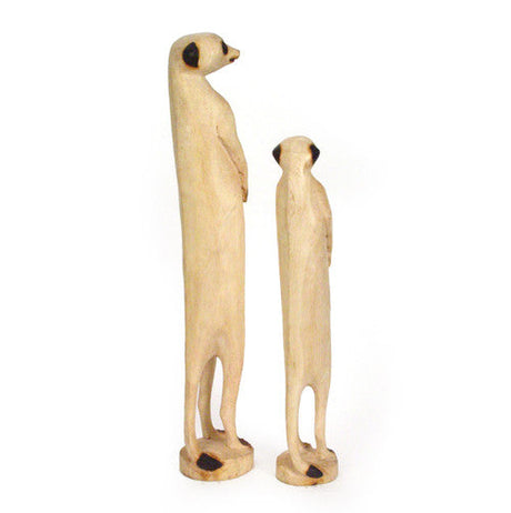 Hand Carved Standing Meerkat - Sumiye Co