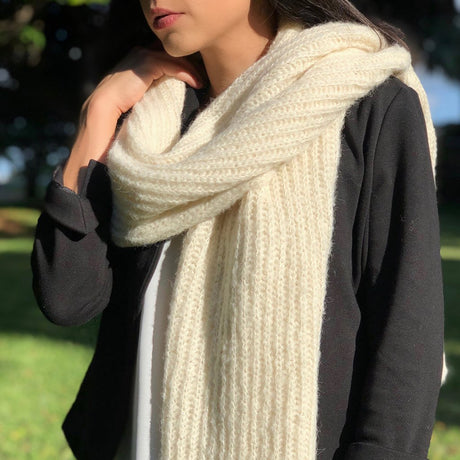 Chunky Snow Knit Alpaca Scarf by SLATE + SALT - Sumiye Co