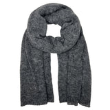 Coal Handwoven Knit Alpaca Scarf-0