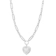 Large Multi Link Chain & Heart Pendant Necklace - Sumiye Co