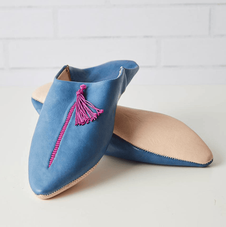 Moroccan Leather Slippers - Sumiye Co