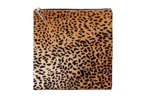 Leopard Print Leather Clutch | Ethically Sourced Hides - Sumiye Co
