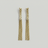 Pair of gold tassel earrings on a light gray background