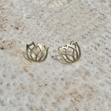 Bombshell Lotus Stud Earrings-1