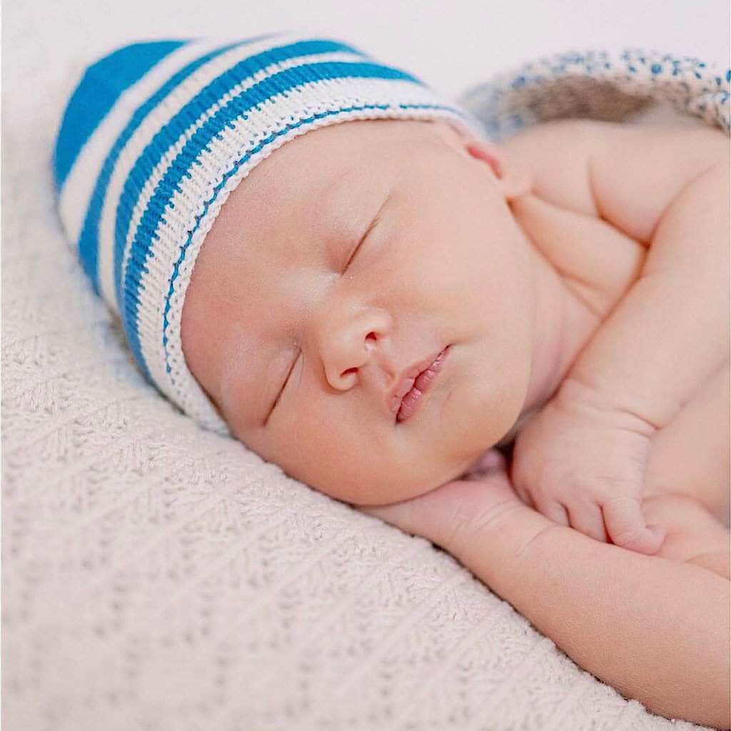 Organic Baby Hats, Handmade in Stripe Colors by Estella - Sumiye Co