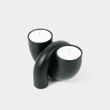 Macaroni 2-in-1 Candleholder - Tapers & Tealights - Black by 54Celsius - Sumiye Co