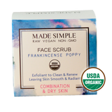 Frankincense Poppy Seed Face Scrub for Combination/Dry Skin - Certified Organic, Vegan & Cruelty-free-2
