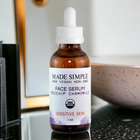 Rosehip Chamomile Face Serum for Sensitive Skin - Certified Organic, Vegan & Cruelty-free-8
