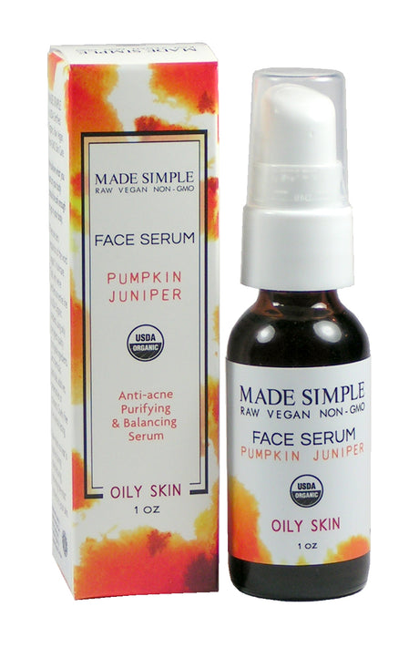 Pumpkin Juniper Face Serum for Oily Skin - Certified Organic, Vegan & Cruelty-free-1