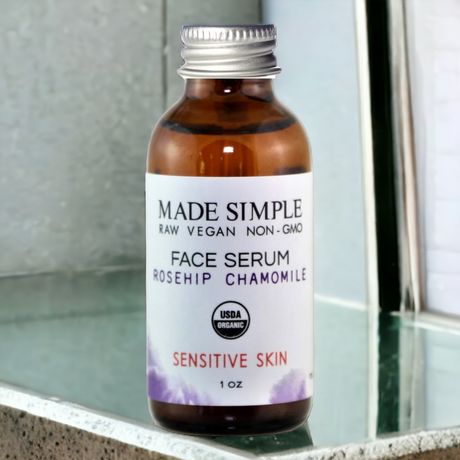 Rosehip Chamomile Face Serum for Sensitive Skin - Certified Organic, Vegan & Cruelty-free-9