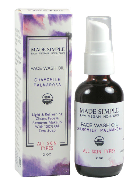 Chamomile Palmarosa Face Wash - Certified Organic, Vegan & Cruelty-free-1