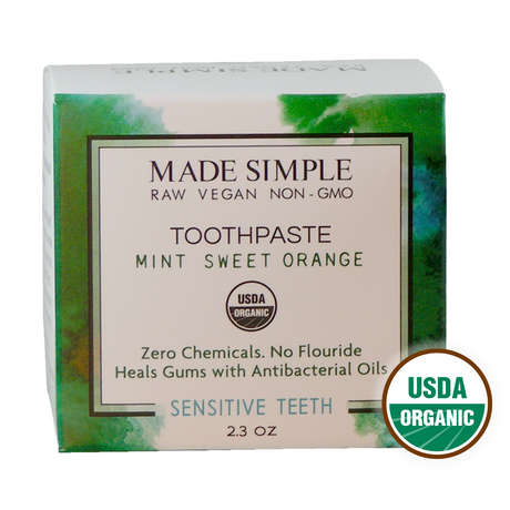 Mint Sweet Orange Toothpaste - Certified Organic, Vegan & Cruelty-free-2