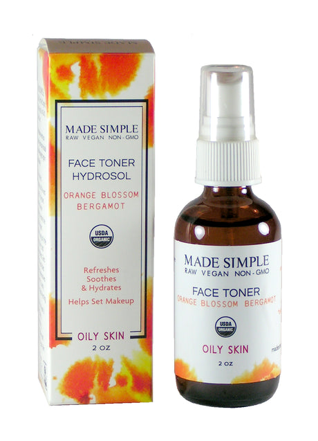 Orange Blossom Bergamot Face Toner for Oily Skin - Certified Organic, Vegan & Cruelty-free-1