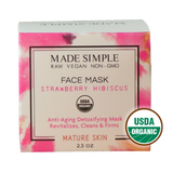 Strawberry Hibiscus Face Mask for Mature Skin - Certified Organic, Vegan & Cruelty-free-2
