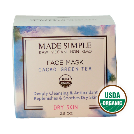 Cacao Green Tea Face Mask for Dry Skin - Certified Organic, Vegan & Cruelty-free-4