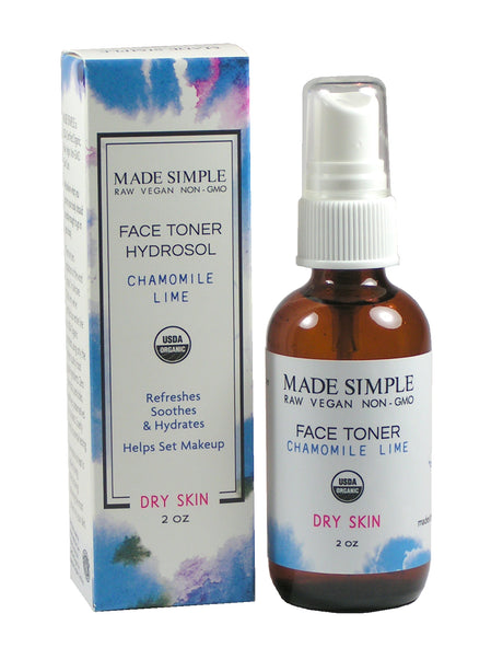 Chamomile Lime Face Toner for Dry Skin - Certified Organic, Vegan & Cruelty-free-1