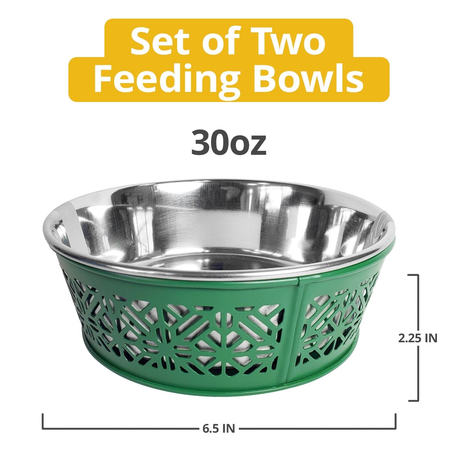 Country Bowl - Stainless Steel - Dark Green-1