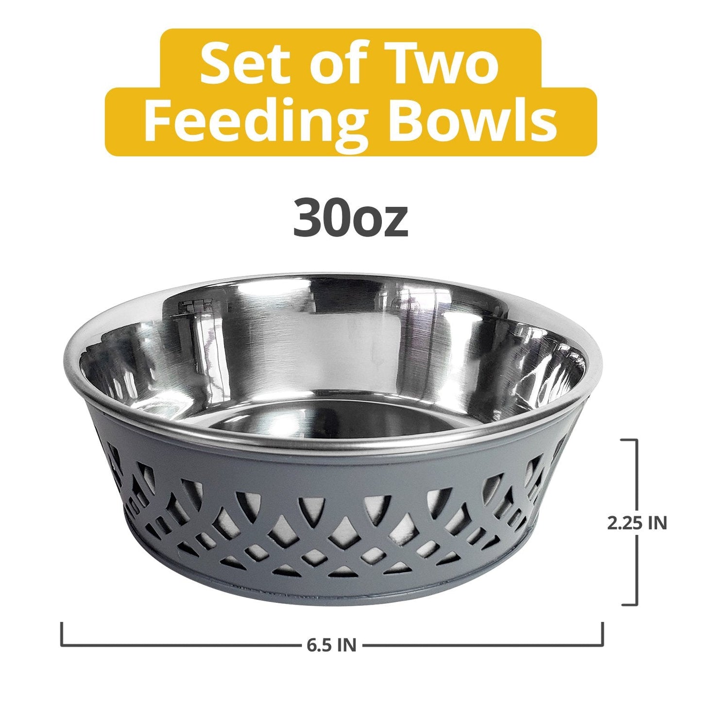 Country Bowl - Stainless Steel - Gray-2