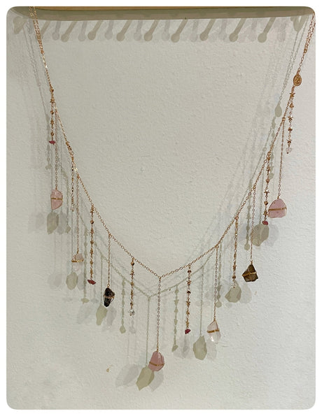 Mini Triple Quartz Healing Crystal Garland - Sumiye Co